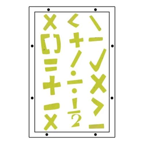 Sizzix Studio Clear Stamps w/Stencils by Cat Kerr Strength in Numbers (11+3pcs) (666852)