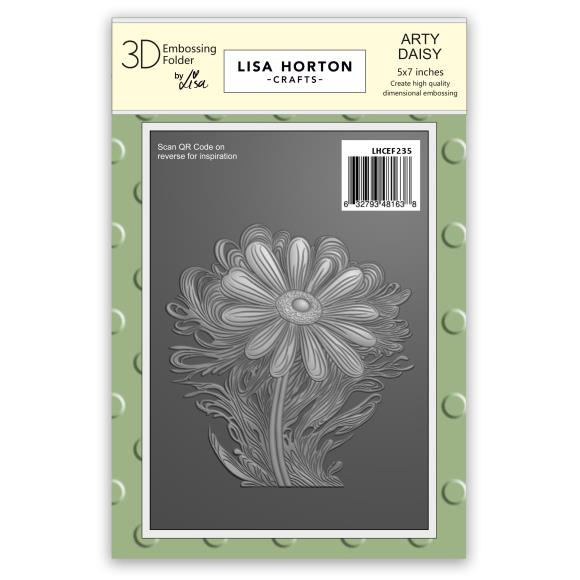 Lisa Horton Crafts Embossing Folder 5"X7" Arty Daisy