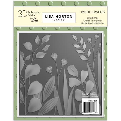 Lisa Horton Crafts Embossing Folder 6x6 Wildflowers