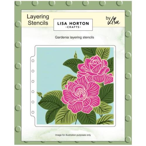 Lisa Horton Crafts Layering Stencils 6"X6" Gardenia