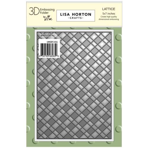 Lisa Horton Crafts Embossing Folder LATTICE 5x7