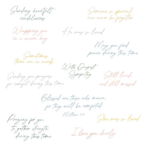 Honey Bee Stamps Heartfelt Condolences - 5x6.5 Clear Stamp & Die Bundle