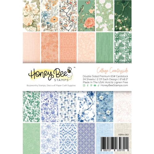 Honey Bee Stamps Cottage Countryside Paper Pad 6x8.5 - 24 Double Sided Sheets