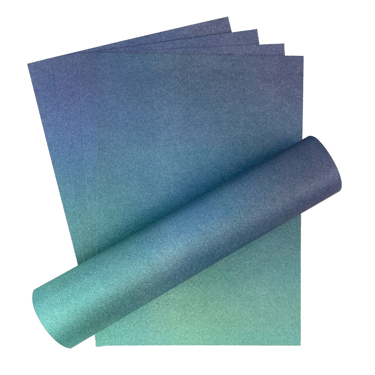 Craft Perfect Ombre Glitter Cardstock 8.5"X11" Under The Sea