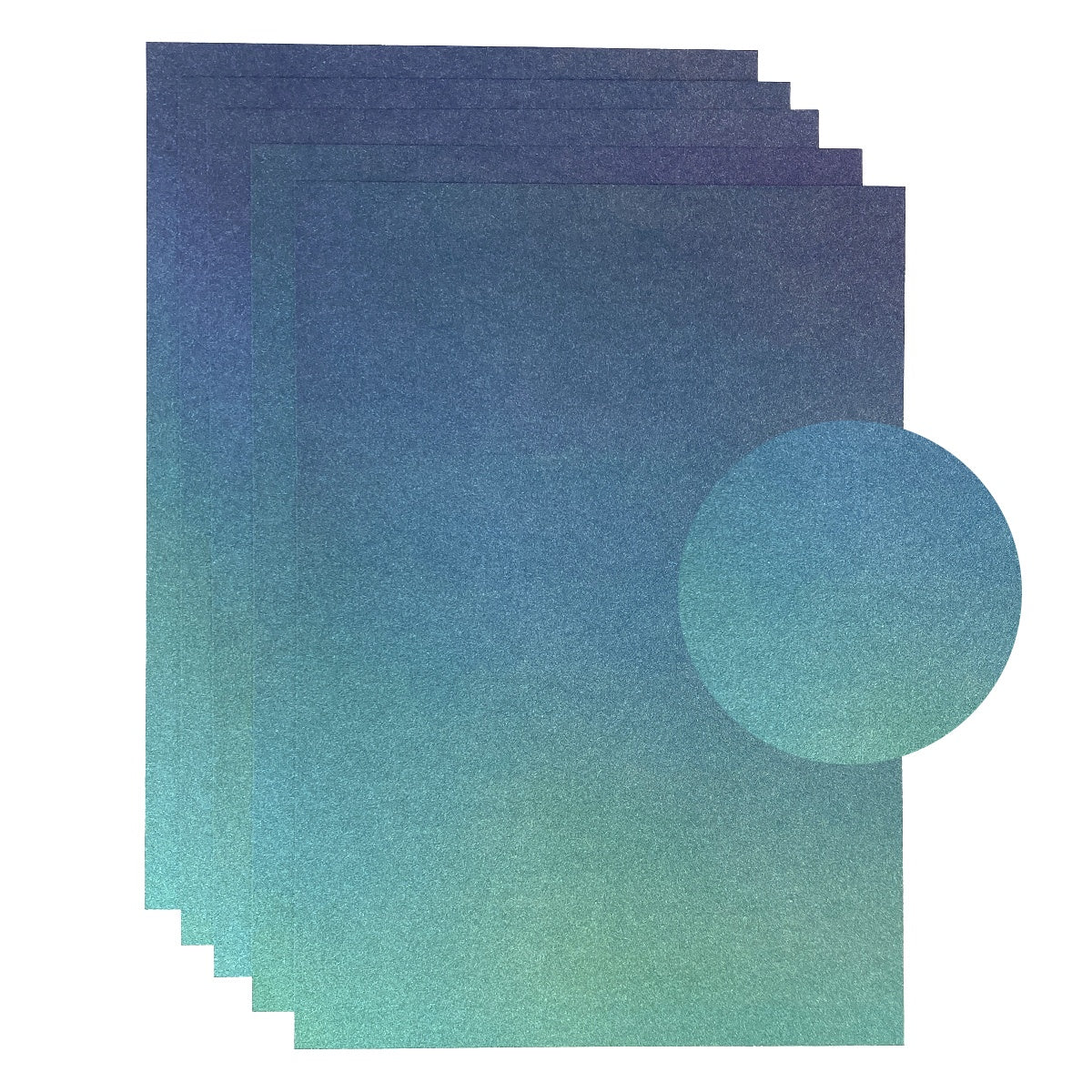 Craft Perfect Ombre Glitter Cardstock 8.5"X11" Under The Sea