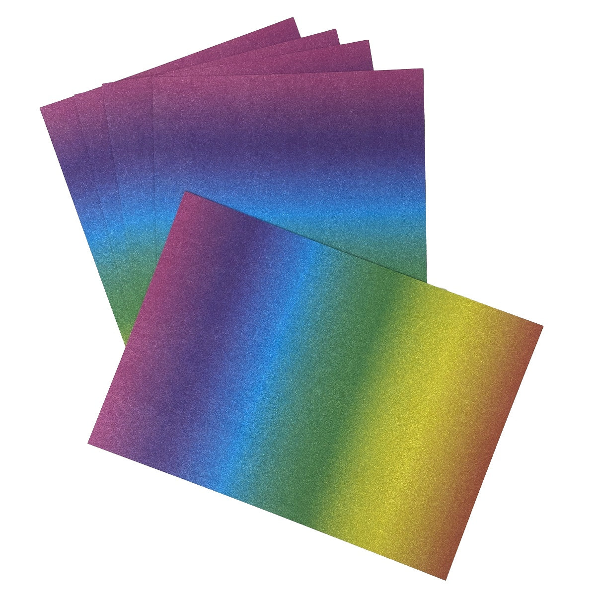 Craft Perfect Ombre Glitter Cardstock 8.5"X11" Kaleidoscope Of Color