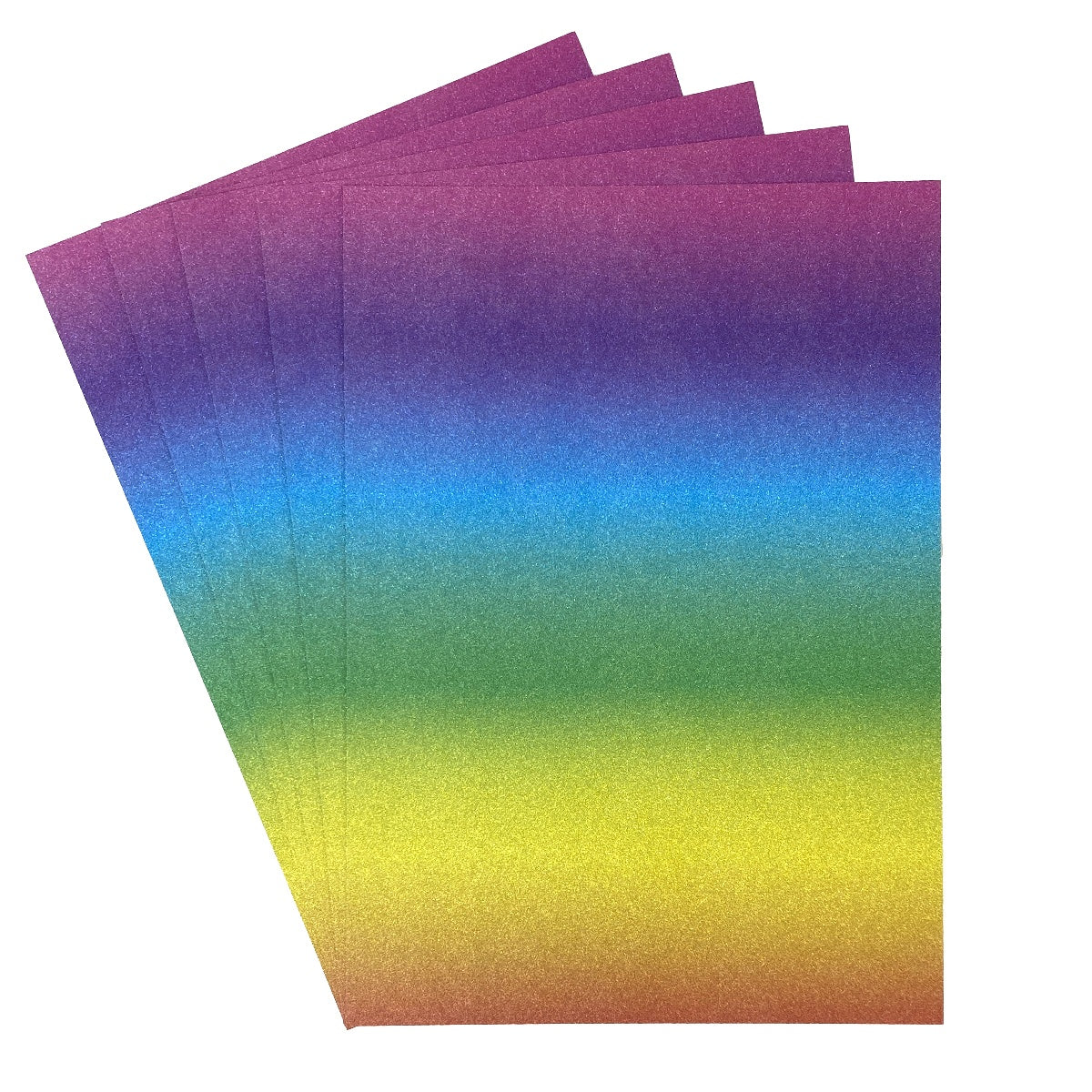 Craft Perfect Ombre Glitter Cardstock 8.5"X11" Kaleidoscope Of Color
