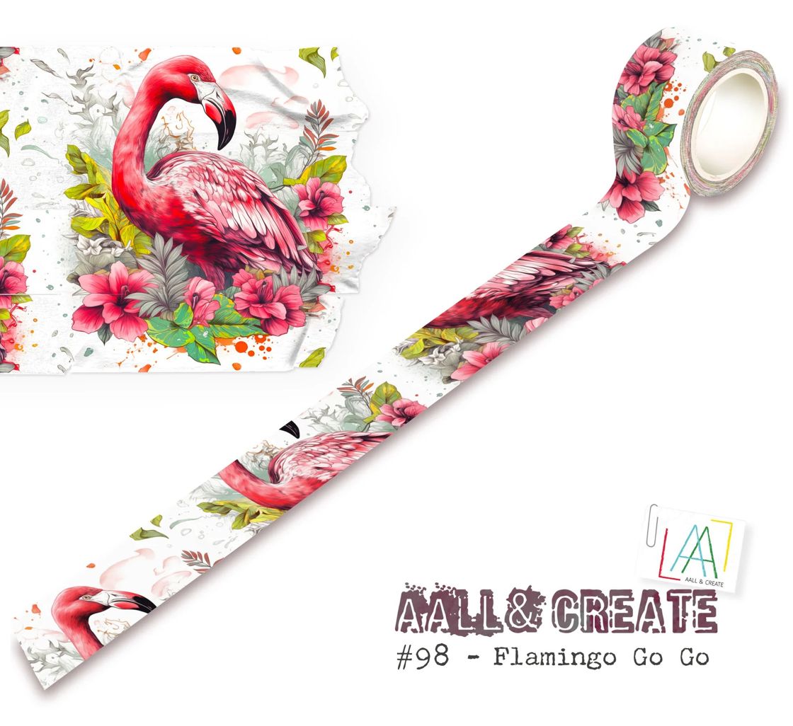 AALL And Create Layer-It-Up Washi Tape Flamingo Go Go
