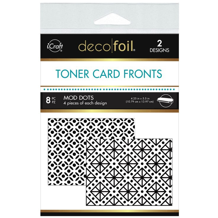 Deco Foil Toner Card Fronts 4.25"X5.5" 8/Pkg MOD DOTS