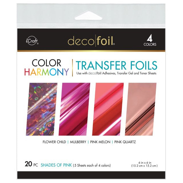 Deco Foil Harmony Foil Pack 6"X6" 20/Pkg Shades Of Pink