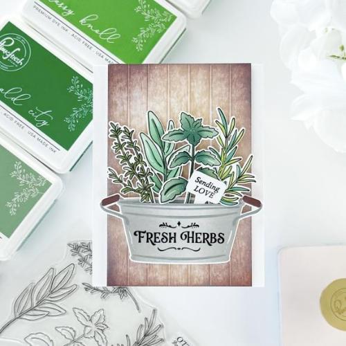 Pinkfresh Studio Herb Garden stamp/stencil/Die Bundle