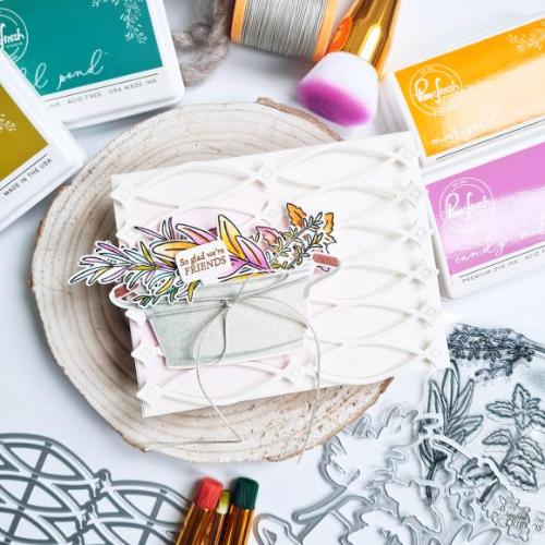 Pinkfresh Studio Herb Garden stamp/stencil/Die Bundle