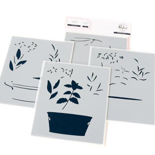 Pinkfresh Studio Herb Garden stamp/stencil/Die Bundle
