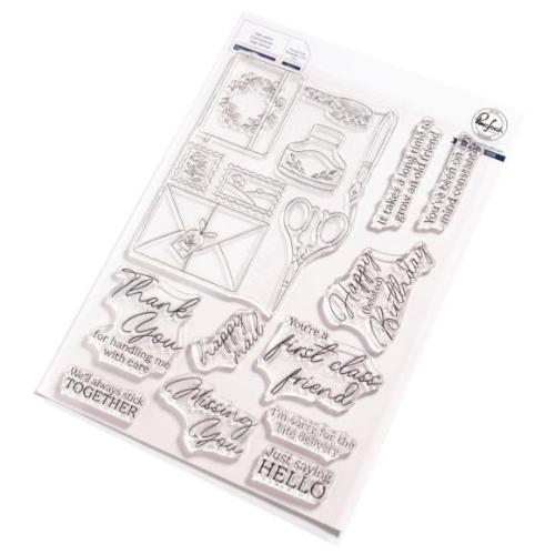Pinkfresh Studio Classic Correspondence Stamp/ die/ stencil Bundle ...
