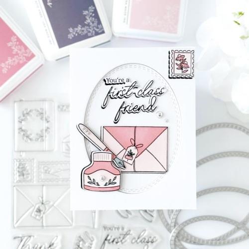 Pinkfresh Studio Classic Correspondence Stamp/ die/ stencil Bundle