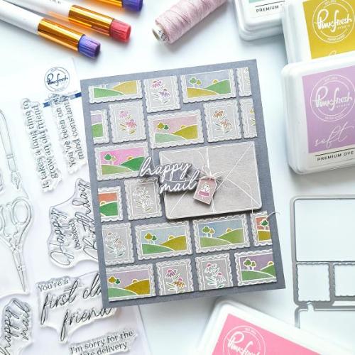 Pinkfresh Studio Classic Correspondence Stamp/ die/ stencil Bundle