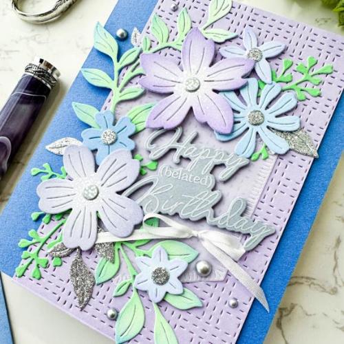 Pinkfresh Studio Fresh Florals stencil/ Die Bundle