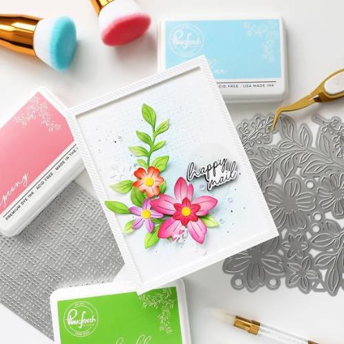 Pinkfresh Studio Fresh Florals stencil/ Die Bundle