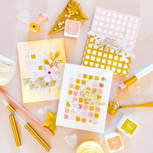 Pinkfresh Studio Fresh Florals stencil/ Die Bundle