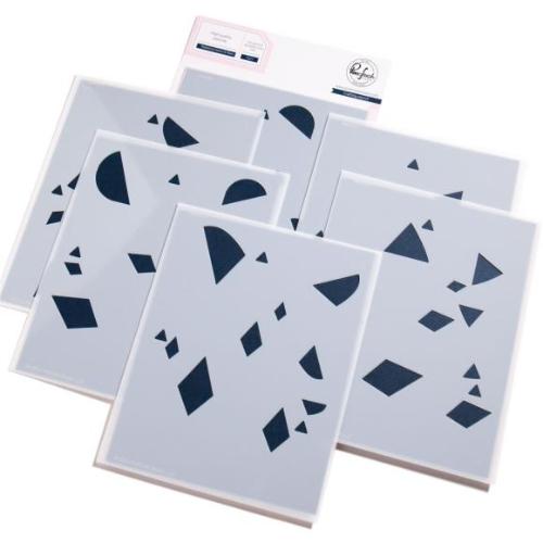 Pinkfresh Studio Radiating Hearts & Stars stencil/Die Bundle