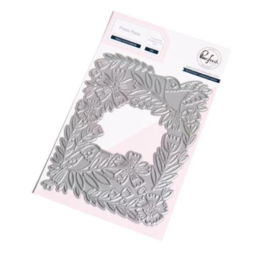 Pinkfresh Studio Happy Hummingbirds cling stamp/die/stencil/press plate bundle