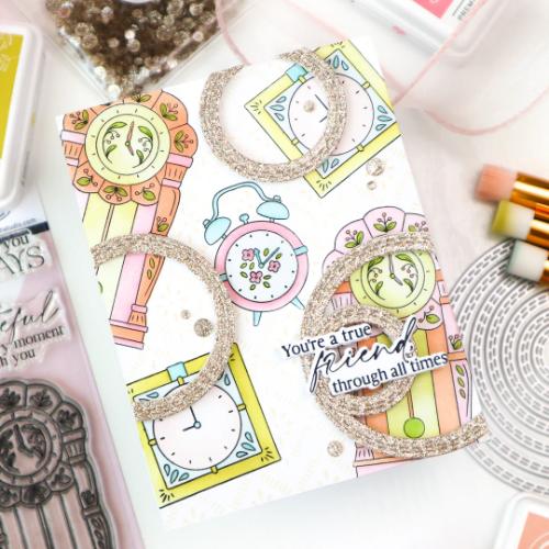 Pinkfresh Studio Good Times stamp/die/stencil/press plate Bundle