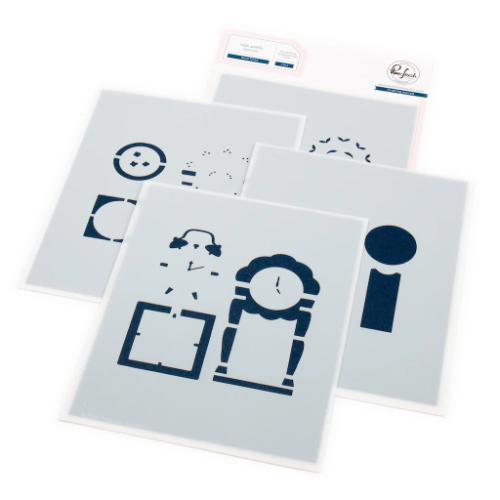 Pinkfresh Studio Good Times stamp/die/stencil/press plate Bundle