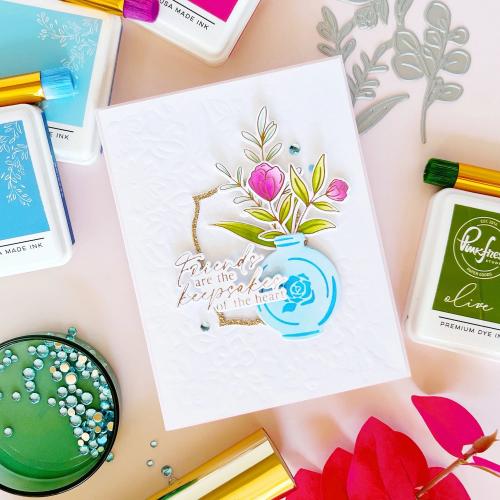 Pinkfresh Studio Keepsakes of the Heart Stamp/die/stencil BUNDLE