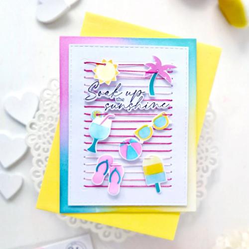 Pinkfresh Studio Summer Fun stencil / die Bundle