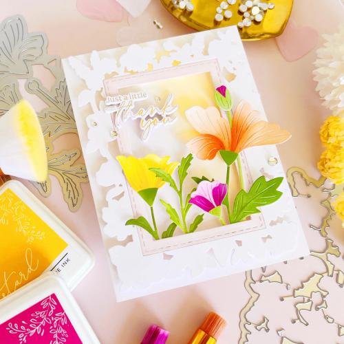 Pinkfresh Studio Petal Perfection stencil/Die Bundle