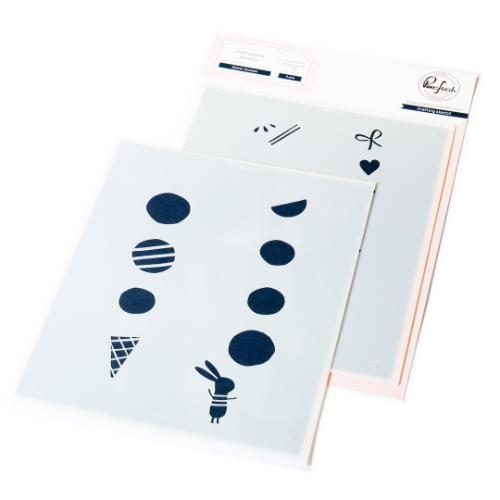 Pinkfresh Studio Sweet Scoops stencil/ Die Bundle