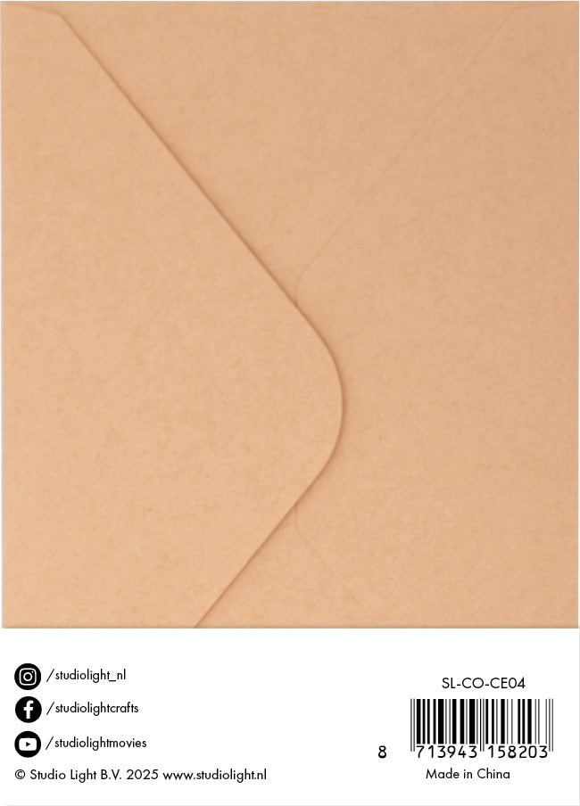 Studio Light Consumables Cards & Envelopes A6 20/Pkg Nr. 04 Kraft