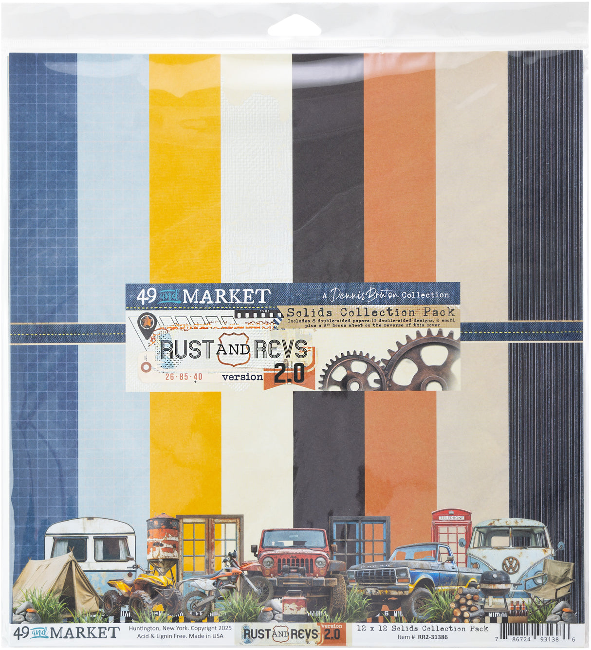49 And Market Collection Pack Solids 12"X12" Rust & Revs 2.0 Solids