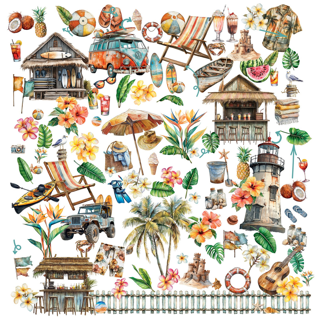 49 And Market Laser Cut Outs Element, Beach Vibes