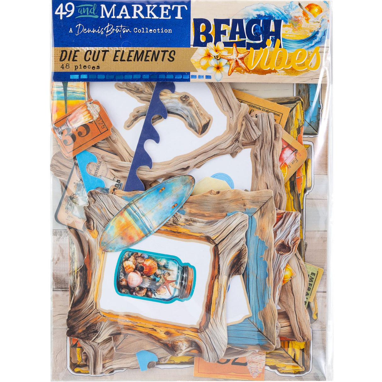 49 And Marketing Die-Cuts Elements, Beach Vibes
