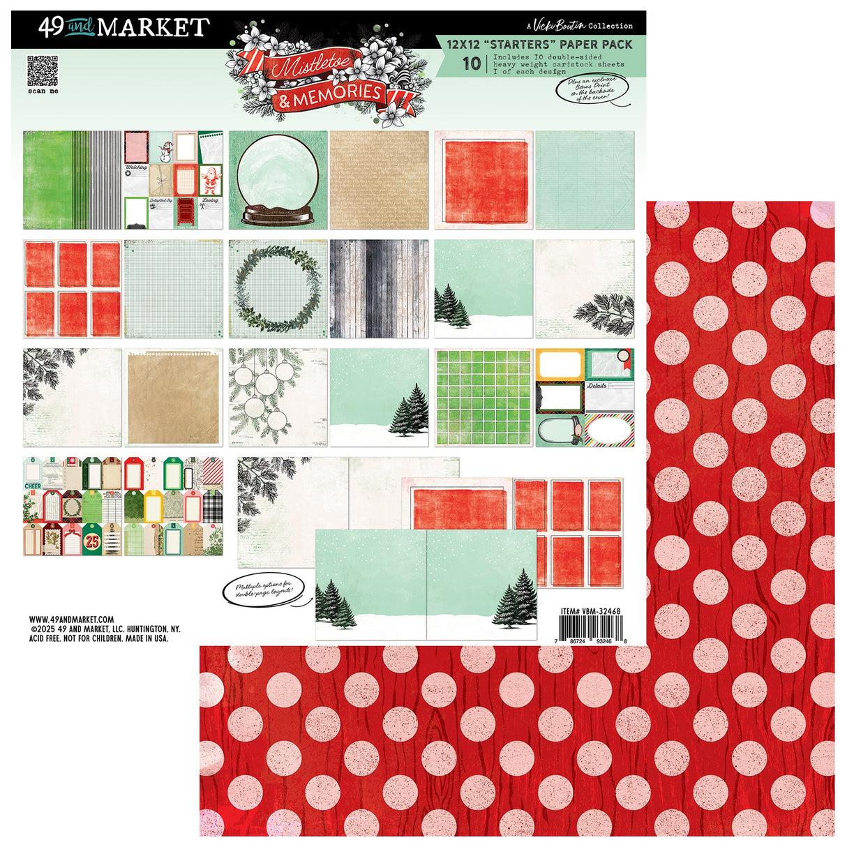 49 And Marekt Starters Collection Pack 12"X12" Mistletoe And Memories