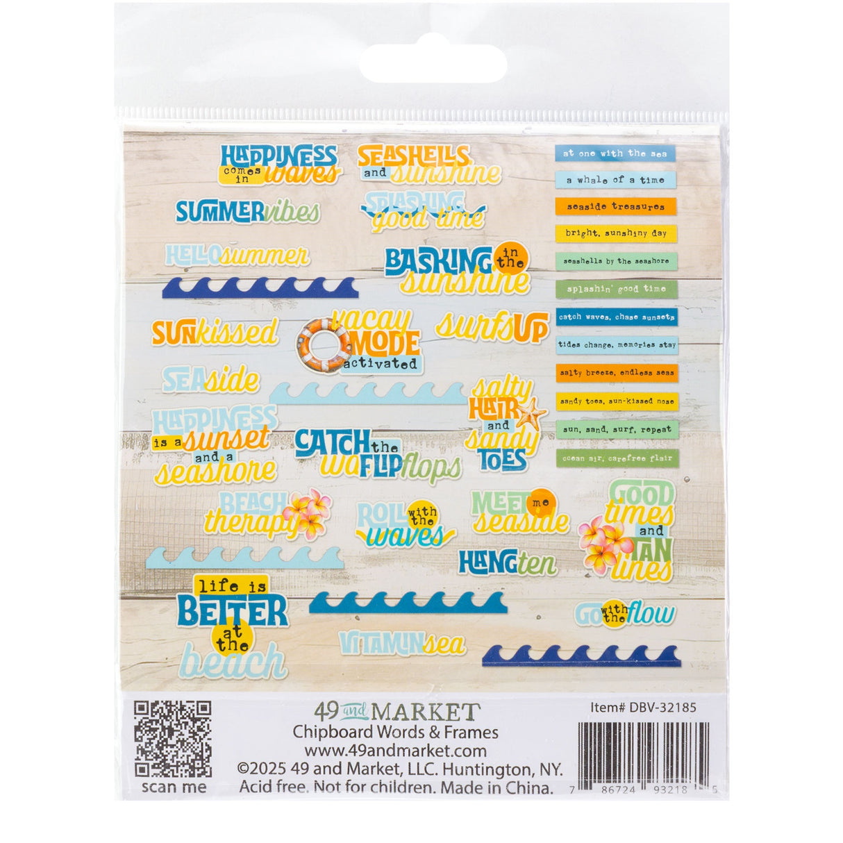 49 And Market Chipboard Set Beach Vibes