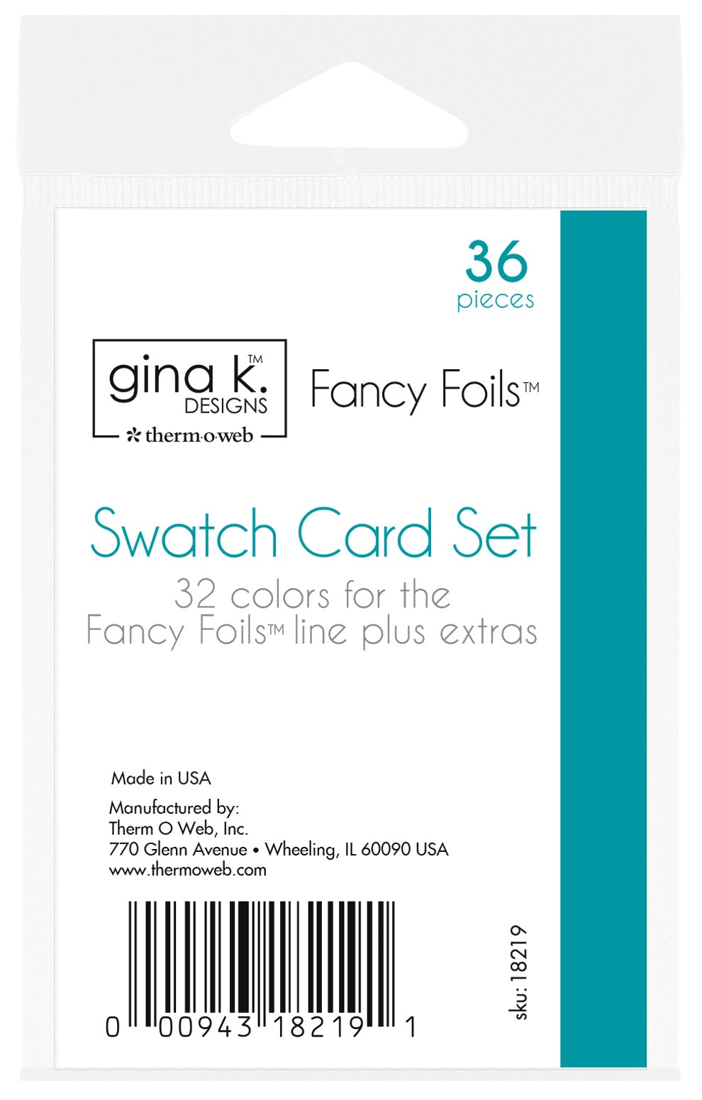 Gina K Designs Fancy Foil Swatch Card Set 4.25"X5.5"