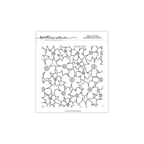 Concord & 9th Pretty Posies Background Stamp (6 x 6)