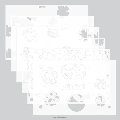Concord & 9th Pretty Posies Stencil Pack (6 qty; 9 x 6)