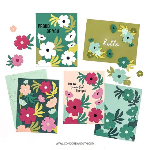 Concord & 9th Bright Blossoms Stamp Set (3 x 3)