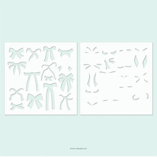 Concord & 9th Perfectly Tied Stencil Pack (2 qty; 6 x 6)