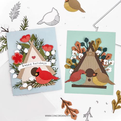 Concord & 9th Birdhouse Blossoms Embossing Folder (2D)