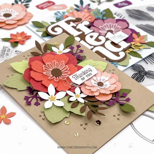 Concord & 9th Paper Posy Stamp Set (3 x 3)