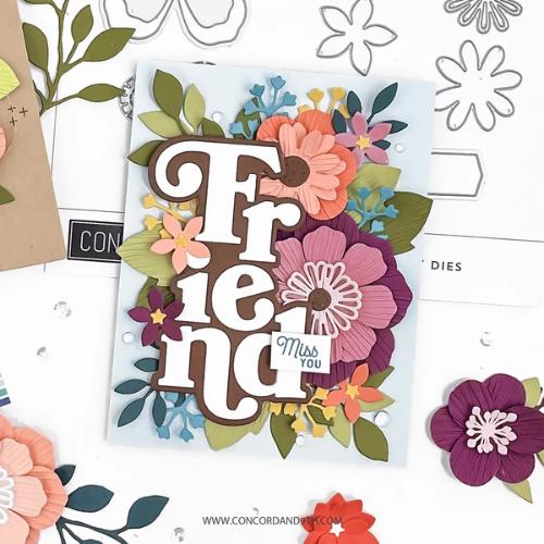 Concord & 9th Paper Posy Stamp Set (3 x 3)