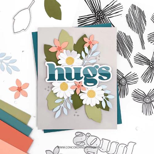 Concord & 9th Paper Posy Embossing Folder (2D) 6 x 6