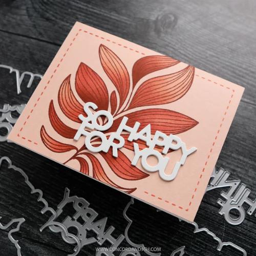 Concord & 9th Long Line Leaves Stamp Set (6 x 8)