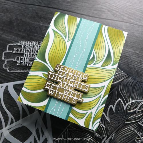 Concord & 9th Long Line Leaves Background Stamp (6 x 6)