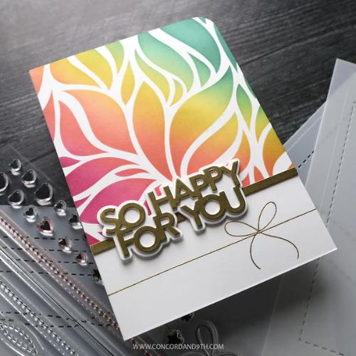 Concord & 9th Long Line Leaves Stencil Pack (6 qty; 6 x 6)