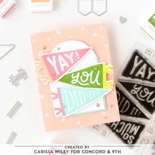 Concord & 9th Pennant Party Stamp and Die Bundle